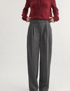 Marjo Pants - D. grey melange / Birch