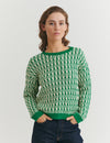 Minie Sweater - Abundant green / whisper white