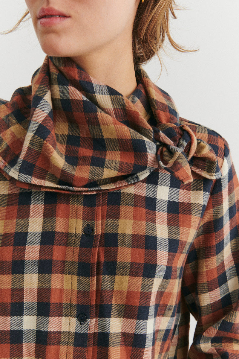 Basic Apparel Nalli Scarf Halstørklæder 915 Skycaptain / Tortoise shell