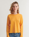 Raja LS Stripe Tee - Apricot / Whisper White