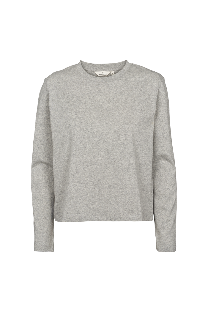 Basic Apparel Raja LS Tee T-shirts 094 Light Grey Mel.