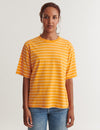 Raja Stripe Tee - Apricot / whisper white