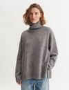Randi T-Neck - Portabella / poppy seed