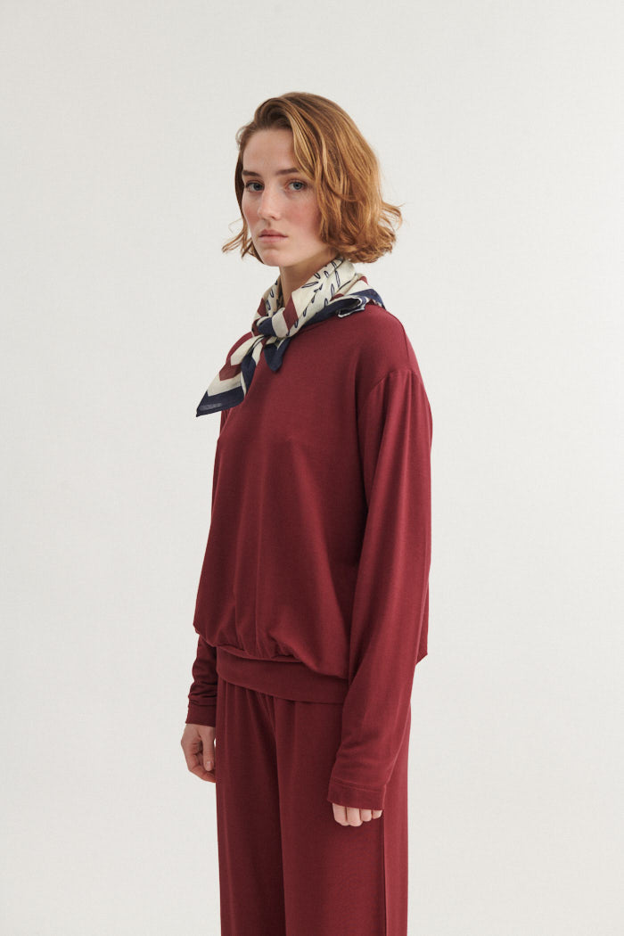 Basic Apparel Sadie Blouse Bluser 792 Bordeaux Truffle