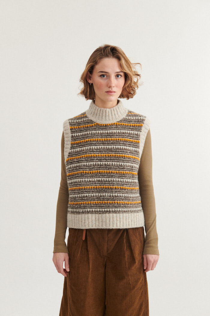 Basic Apparel Sally Vest Veste 800 Light grey mel-carafe-buckskin