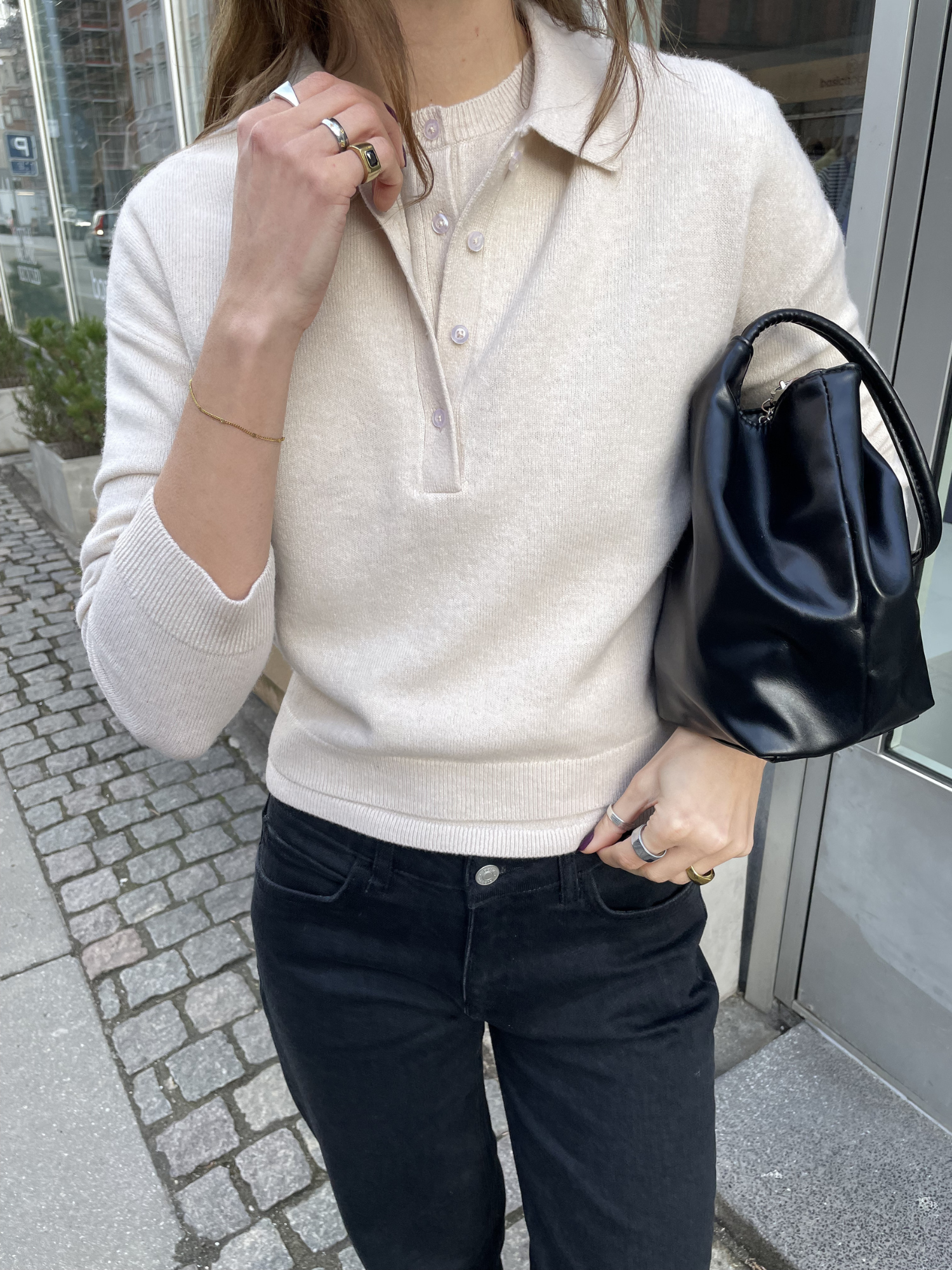 Basic Apparel Selem Polo Sweaters 883 Moonbeam