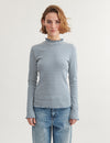 Silma High Neck - Copenhagen blue / Birch