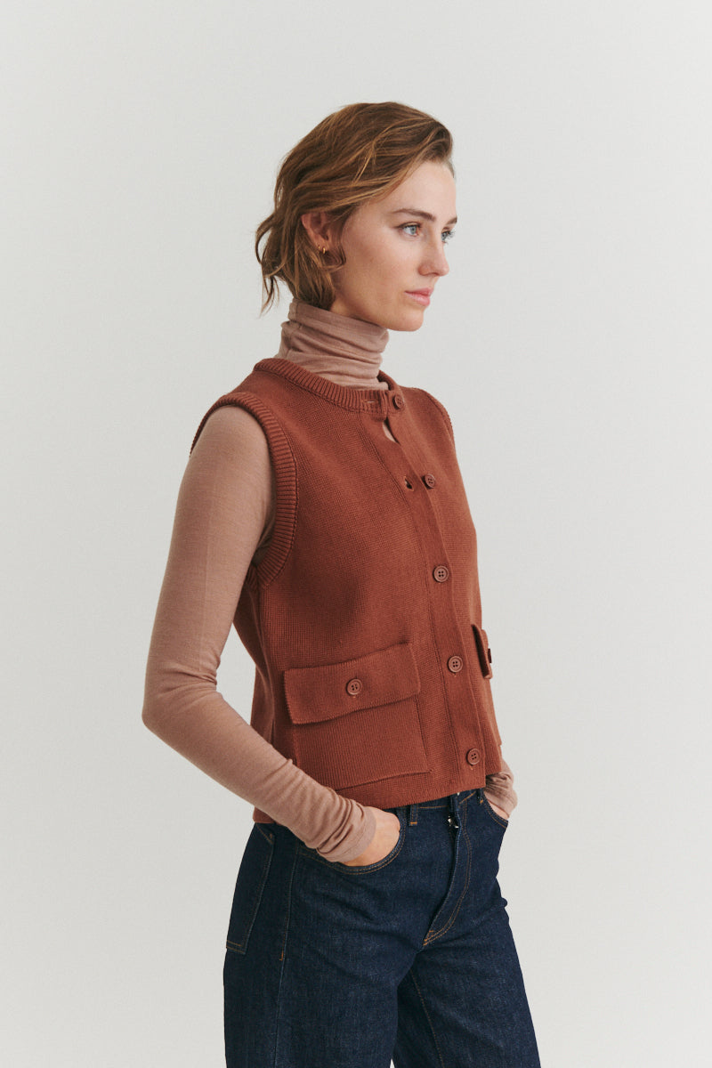 Basic Apparel Sisa Vest Veste 902 Tortoise shell