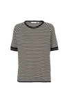 Basic Apparel Soya SS Mini Stripe Sweaters 427 Whisper White/Black