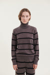Vera Roll Neck - Brown Melange / Black
