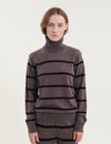 Vera Roll Neck - Brown Melange / Black
