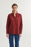 Vilde Classic Shirt - Bordeaux Truffle
