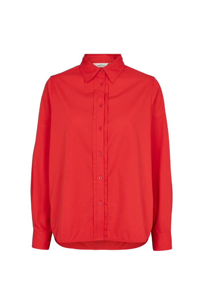 Basic Apparel Vilde Pleat Shirt Skjorter 278 High Risk Red