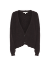Claudine Deep V-Neck Cardigan - Chocolate Plum