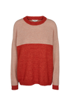 Claudine Pullover - Würziges Orange/Rugby-Tan